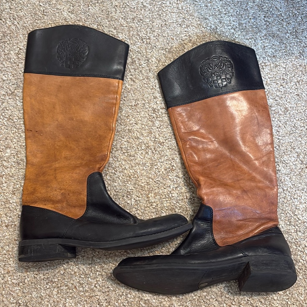 Two Tone Leather Vince Camino Boots